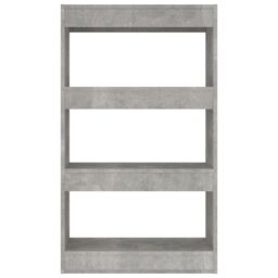 Berkfield Home Book Cabinet/Room Divider Concrete Grey 60x30x103 cm Engineered Wood - Size: 60 x 30 x 103 cm - thumbnail 5