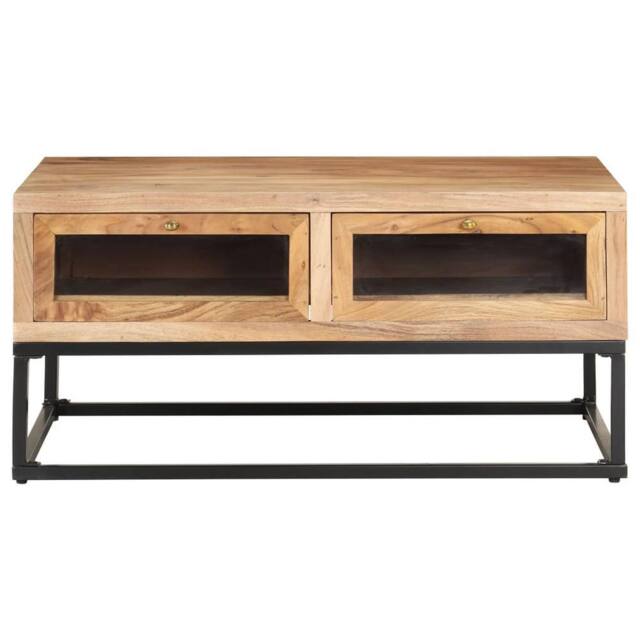 Berkfield Home Coffee Table 90x60x40 cm Solid Acacia Wood in Brown - Size: 90 x 60 x 40 cm - image 1