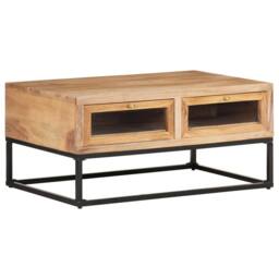 Berkfield Home Coffee Table 90x60x40 cm Solid Acacia Wood in Brown - Size: 90 x 60 x 40 cm - thumbnail 9