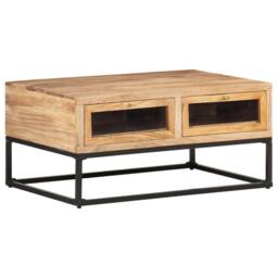 Berkfield Home Coffee Table 90x60x40 cm Solid Acacia Wood in Brown - Size: 90 x 60 x 40 cm - thumbnail 8