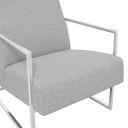 Lemon Pavilion Furniture Ritz Occasional Chair - Tweed/Metal - Dove Grey - Partially Assembled - thumbnail 5