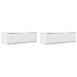 Berkfield Home TV Cabinets 2 pcs White 80x31x25.5 cm Engineered Wood - thumbnail 2
