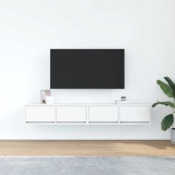 Berkfield Home TV Cabinets 2 pcs White 80x31x25.5 cm Engineered Wood - thumbnail 3