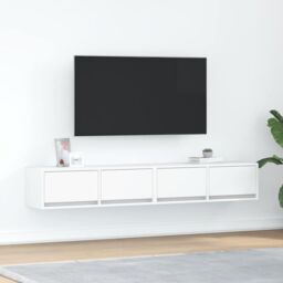 Berkfield Home TV Cabinets 2 pcs White 80x31x25.5 cm Engineered Wood - thumbnail 1