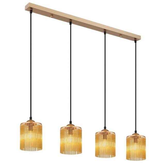 Netlighting Leeds Bar Pendant Ceiling Light Gold Colours Antique 4x E14 - image 1