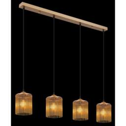 Netlighting Leeds Bar Pendant Ceiling Light Gold Colours Antique 4x E14 - thumbnail 5