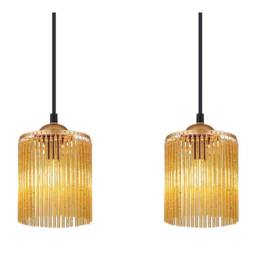 Netlighting Leeds Bar Pendant Ceiling Light Gold Colours Antique 4x E14 - thumbnail 3