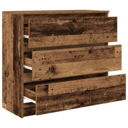 Berkfield Home Sideboard Old Wood 80x35x76 cm Engineered Wood in Brown - Size: 80 x 35 x 76 cm - thumbnail 5