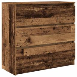 Berkfield Home Sideboard Old Wood 80x35x76 cm Engineered Wood in Brown - Size: 80 x 35 x 76 cm - thumbnail 2