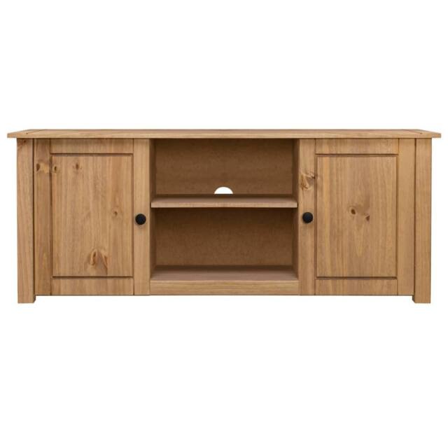 Berkfield Home TV Cabinet 120x40x50 cm Solid Pine Wood Panama Range in Brown - Size: 120 x 40 x 50 cm - image 1