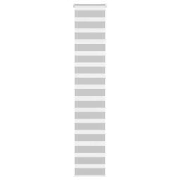 Berkfield Home Elegant Zebra Blind Light Grey 45x230 cm Fabric Width 40.9 cm Pol - thumbnail 2