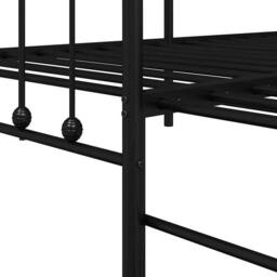 Berkfield Home Modern Daybed Frame with Trundle Black 90x200 cm Steel - thumbnail 9