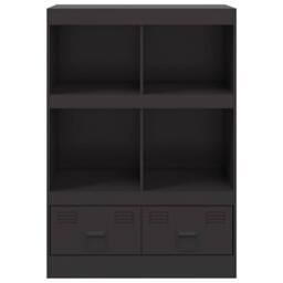 Berkfield Home Highboard Black 67x39x95 cm Steel - Size: 67 x 39 x 95 cm - thumbnail 6