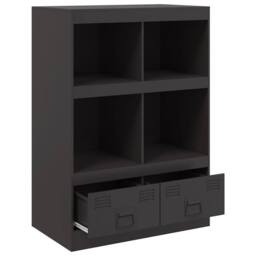 Berkfield Home Highboard Black 67x39x95 cm Steel - Size: 67 x 39 x 95 cm - thumbnail 7