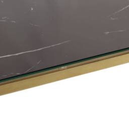 Berkfield Home Modern Console Table Gold Stainless Steel & Tempered Glass - thumbnail 8