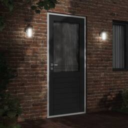 Berkfield Home Outdoor Wall Lights 2pcs Black Stainless Steel - thumbnail 3