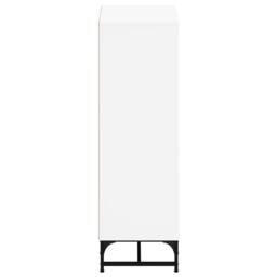 Berkfield Home Highboard with Glass Doors White 35x37x120 cm - Size: 35 x 37 x 120 cm - thumbnail 7