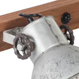 Berkfield Home Industrial Wall Lamp Silver 65x25 cm E27 - thumbnail 5