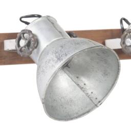 Berkfield Home Industrial Wall Lamp Silver 65x25 cm E27 - thumbnail 4