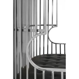 Orsina Eliza Two Seat Dome Cage Sofa in Silver - thumbnail 7