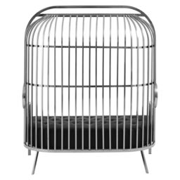 Orsina Eliza Two Seat Dome Cage Sofa in Silver - thumbnail 4