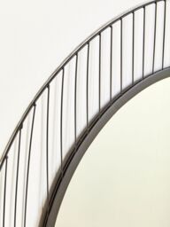 Orsina Circular Wall Mirror, Wall Mirror with metal wire frame, Modern Wall Mirror For Living Room & Hallway in Black - thumbnail 4