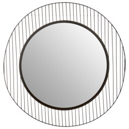 Orsina Circular Wall Mirror, Wall Mirror with metal wire frame, Modern Wall Mirror For Living Room & Hallway in Black - thumbnail 1