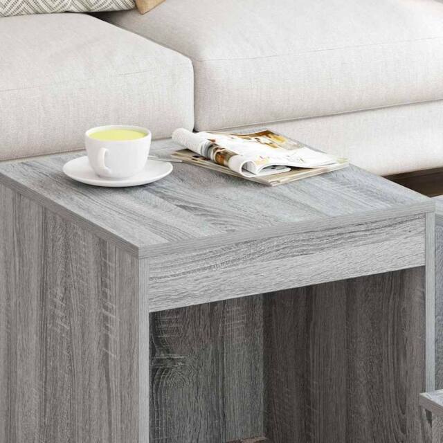 Berkfield Home Nesting Tables 3 pcs Grey Sonoma Engineered Wood - image 1