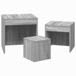 Berkfield Home Nesting Tables 3 pcs Grey Sonoma Engineered Wood - thumbnail 7