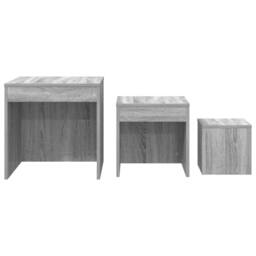Berkfield Home Nesting Tables 3 pcs Grey Sonoma Engineered Wood - thumbnail 5