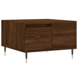 Berkfield Home Coffee Table Brown Oak 55x55x36.5 cm Engineered Wood - thumbnail 1