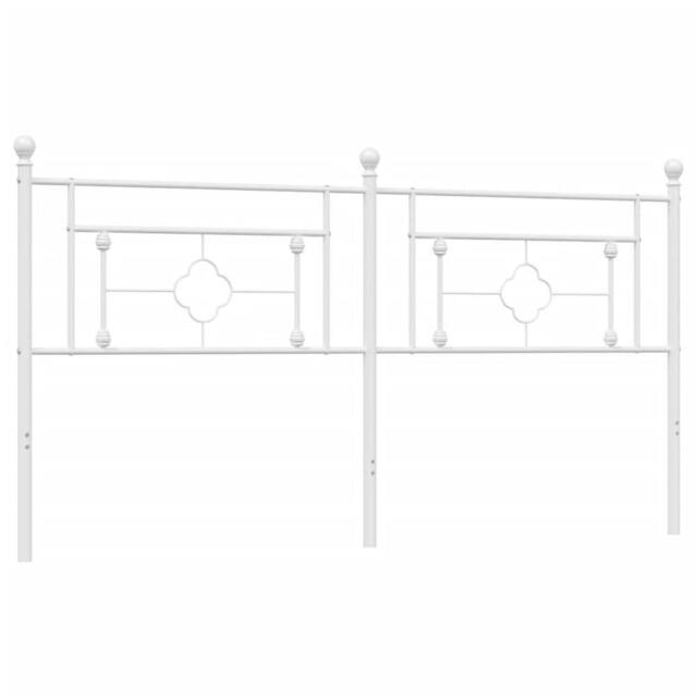 Berkfield Home Metal Headboard White 180 cm - image 1