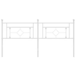 Berkfield Home Metal Headboard White 180 cm - thumbnail 3