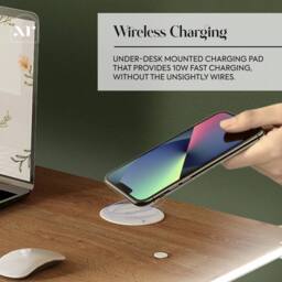 X Rocker Oka RGB LED Office Desk with Wireless Charging in Light Oak - Size: Small - thumbnail 5