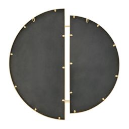 FurnitureboxUK Crescent Art Deco Gold Metal Framed 80cm Round Hallway Bedroom Dining & Living Room Wall Mirror - thumbnail 4