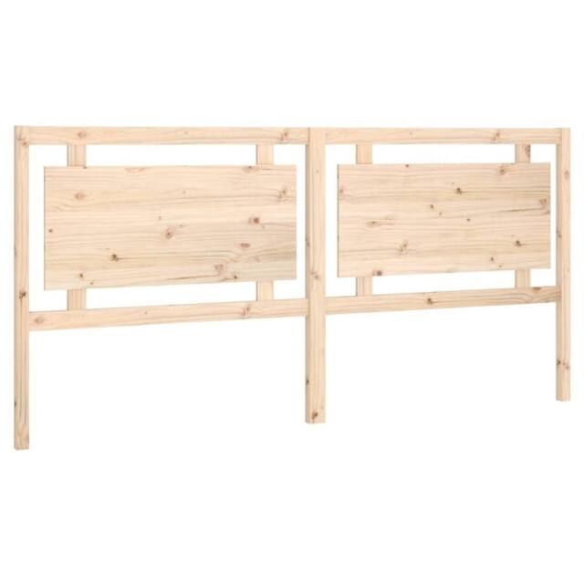 Berkfield Home Bed Headboard 205.5x4x100 cm Solid Pine Wood in Natural - image 1