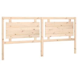 Berkfield Home Bed Headboard 205.5x4x100 cm Solid Pine Wood in Natural - thumbnail 1