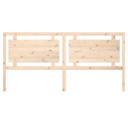 Berkfield Home Bed Headboard 205.5x4x100 cm Solid Pine Wood in Natural - thumbnail 4