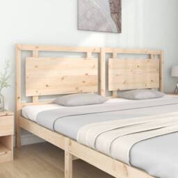 Berkfield Home Bed Headboard 205.5x4x100 cm Solid Pine Wood in Natural - thumbnail 3