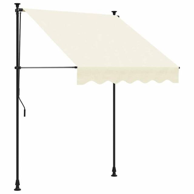 Berkfield Home Retractable Awning Cream 200x150 cm Fabric & Steel - image 1