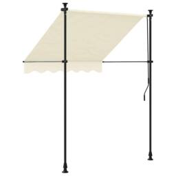 Berkfield Home Retractable Awning Cream 200x150 cm Fabric & Steel - thumbnail 5