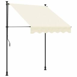 Berkfield Home Retractable Awning Cream 200x150 cm Fabric & Steel - thumbnail 1