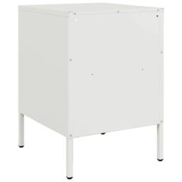 Berkfield Home Sturdy Bedside Cabinet White 36x39x50.5 cm Steel - thumbnail 8