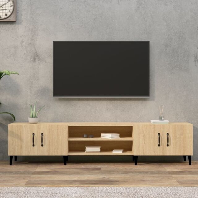 Berkfield Home TV Cabinet Sonoma Oak 180x31.5x40 cm Engineered Wood in Brown - image 1
