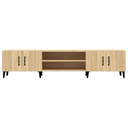 Berkfield Home TV Cabinet Sonoma Oak 180x31.5x40 cm Engineered Wood in Brown - thumbnail 6