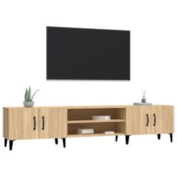 Berkfield Home TV Cabinet Sonoma Oak 180x31.5x40 cm Engineered Wood in Brown - thumbnail 4