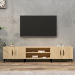 Berkfield Home TV Cabinet Sonoma Oak 180x31.5x40 cm Engineered Wood in Brown