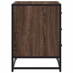 Berkfield Home Drawer Cabinet Brown Oak 70x41x56 cm Engineered Wood - Size: 70 x 41 x 56 cm - thumbnail 6