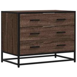 Berkfield Home Drawer Cabinet Brown Oak 70x41x56 cm Engineered Wood - Size: 70 x 41 x 56 cm - thumbnail 1