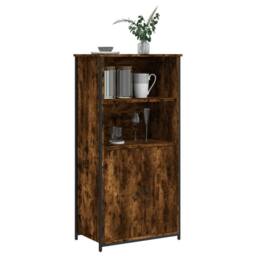 Berkfield Home Highboard Smoked Oak 62x36x121.5 cm Engineered Wood in Brown - thumbnail 3